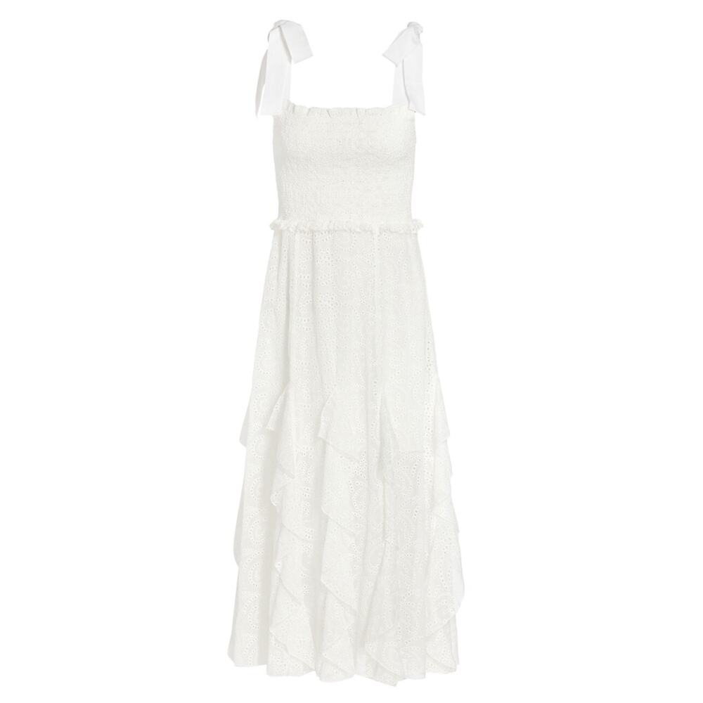 Olivia Eyelet White Jocelyn Dress Size 0 - Picture 1 of 4